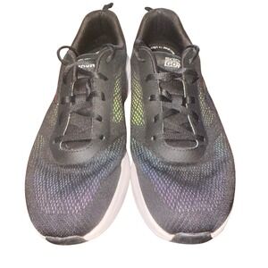 Skechers GOrun Women's Sz‎ 8 Running Shoes Black Rainbow Accents